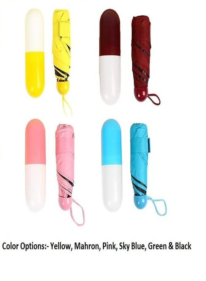 coku Portable Mini Travel Umbrella - Windproof Folding Umbrella with Storage Case Sun and Rain UV Protection Essentials for Women, Men, Kids,Rain (Color May Be Very) - Image 4
